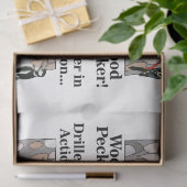 Woodpecker Bird Funny Birthday Seidenpapier (Geschenk)