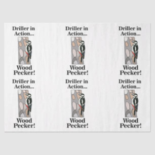 Woodpecker Bird Funny Birthday Seidenpapier