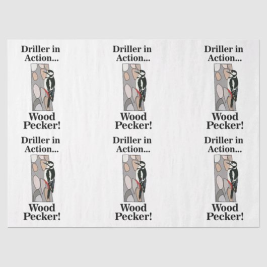 Woodpecker Bird Funny Birthday Seidenpapier (Vorderseite)
