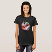 Woodpecker Bird Nature Rote Flecker Wo T-Shirt (Vorne ganz)