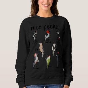 Woodpecker Bird sieht Nizza Flora und Fauna Sweatshirt