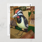 Woodpecker Birdhouse Postkarte (Vorne/Hinten)