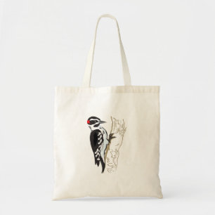 Woodpecker-Illustration Tragetasche