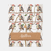 Woodpecker Lovers Print Fleecedecke (Vorderseite)