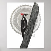 Woodpecker Mandala 8x10 Print Poster (Vorne)