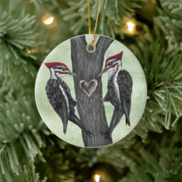 Woodpecker Ornamant Keramik Ornament