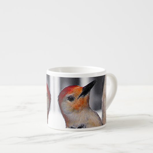 Woodpecker Portrait Espressotasse (Vorderseite Rechts)