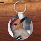Woodpecker Portrait Schlüsselanhänger (Vorderseite)
