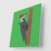 Woodpecker Quadratische Wanduhr (Winkel)