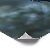 Woodpecker sits on a tree trunk poster (Ecke)