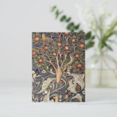 Woodpecker Tapestry Textile William Morris Postkarte (Stehend Vorderseite)