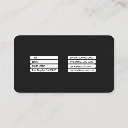 Woodpecker Visitenkarte (Rückseite)