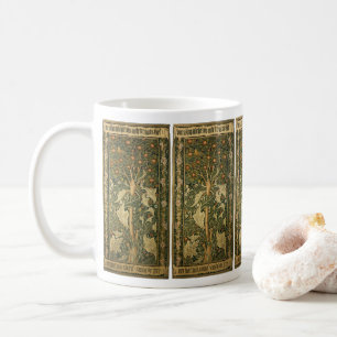 Woodpecker von William Morris, Vintage Textilkunst Kaffeetasse