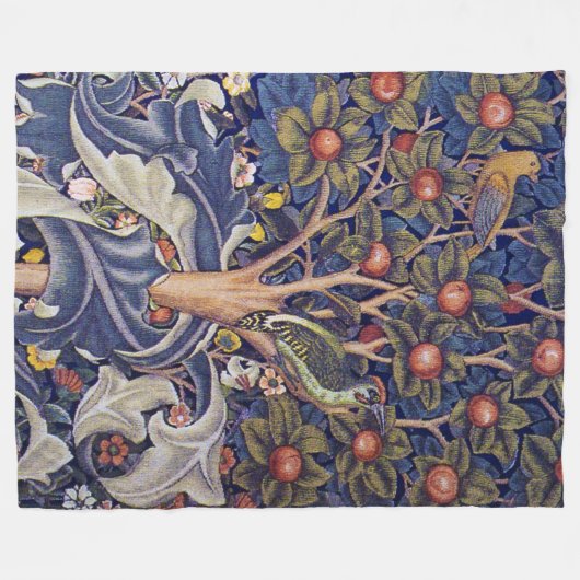 Woodpecker, William Morris Fleecedecke (Vorderseite (Horizontal))