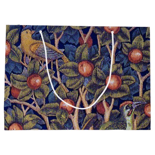 Woodpecker, William Morris große Geschenktasche Geschenktüte (Rückseite)