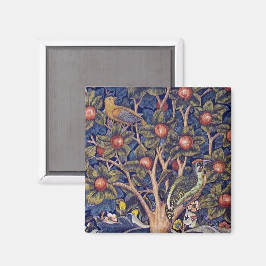 Woodpecker, William Morris Magnet (Vorderseite/Rückseite)