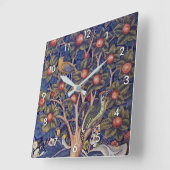 Woodpecker, William Morris Quadratische Wanduhr (Winkel)