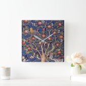 Woodpecker, William Morris Quadratische Wanduhr (Zuhause)