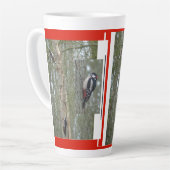 Woodpeckers Collage Latte Tasse (Linke Ecke)