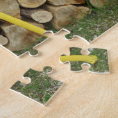Woodpile-und Axt-Puzzlespiel Puzzle (Seite)