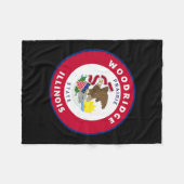 Woodridge Illinois Il Flag Dge Roundlet Souvenir  Fleecedecke (Vorderseite (Horizontal))