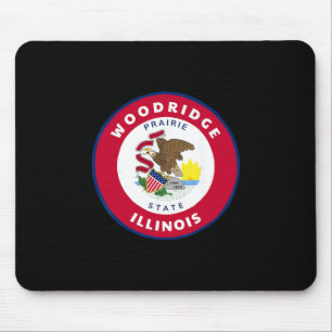 Woodridge Illinois Il Flagge Dge Rund Souvenir Mousepad