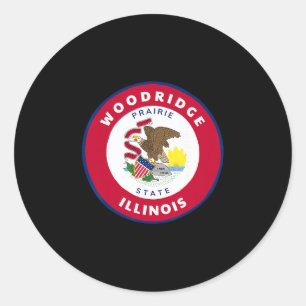 Woodridge Illinois Il Flagge Dge Rund Souvenir  Runder Aufkleber