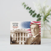 Woodrow Wilson - 28. Präsident der USA Postkarte (Stehend Vorderseite)