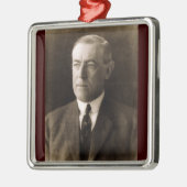 Woodrow Wilson 28. Präsident Silbernes Ornament (Links)