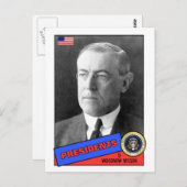 Woodrow Wilson Baseball Card Postkarte (Vorne/Hinten)