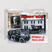Woodrow Wilson Birthplace & Pierce-Arrow Limousine Postkarte (Vorne/Hinten)