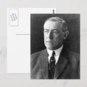 Woodrow Wilson Postkarte (Vorne/Hinten)