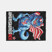 Woodrow Wilson US-Flagge 4. Juli  Fleecedecke (Vorderseite (Horizontal))