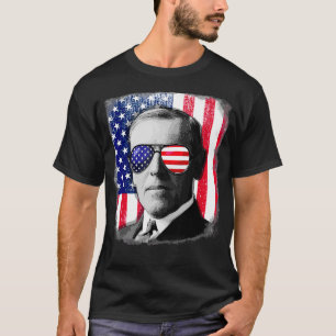 Woodrow Wilson US-Flagge 4. Juli T-Shirt