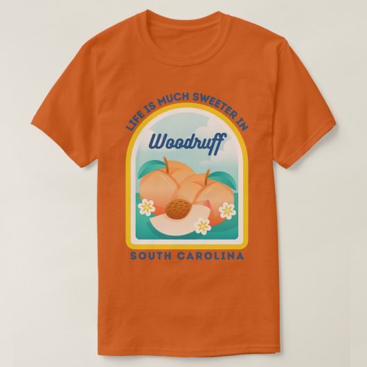Woodruff South olina SC Peach Tourist Souvenir T-Shirt (Design vorne)