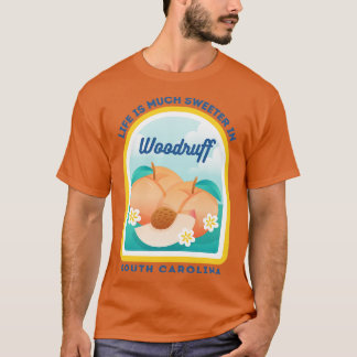 Woodruff South olina SC Peach Tourist Souvenir T-Shirt