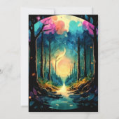 Woods Adventure Mystical Birthday Einladung (Rückseite)