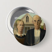 Wood's American Gothic Button (Vorne & Hinten)