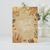 Woods Boho Autumn Fall Dankeskarte (Stehend Vorderseite)