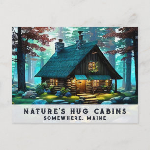 *~* Woods Cabin Colorful Bold Art AP49 Stream Postkarte