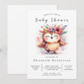 Woods Custom Owl Baby Dusche Einladung (Vorne/Hinten)
