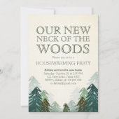 Woods Housewärming Party Einladung Winterwald (Vorderseite)