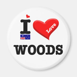 WOODS - I Liebe Magnet