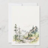 Woods Mountain Landscape Sketch Bridal Shower Einladung (Rückseite)