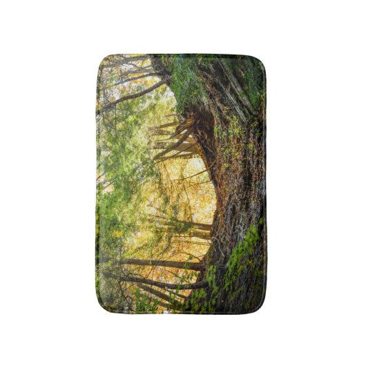 Woods Sunset Nature Bath Mat Badematte (Vorderseite Vertikal)