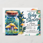 Woods Toadstool Kinderdusche Einladung (Vorne/Hinten)