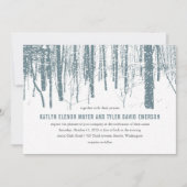 © Woods Trees Forest Winter Wedding Einladung (Vorderseite)