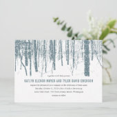 © Woods Trees Forest Winter Wedding Einladung (Stehend Vorderseite)