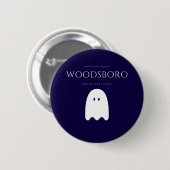 Woodsboro High School Beängstigend Ghost Halloween Button (Vorne & Hinten)
