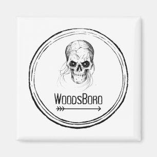 Woodsboro Vintages beängstigendes Schädelgesicht H Magnet